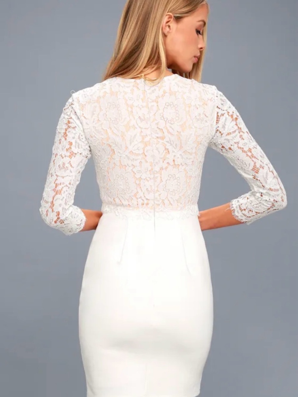 Lulus She Knows White Lace Bodycon Dress - Picture 3 of 4